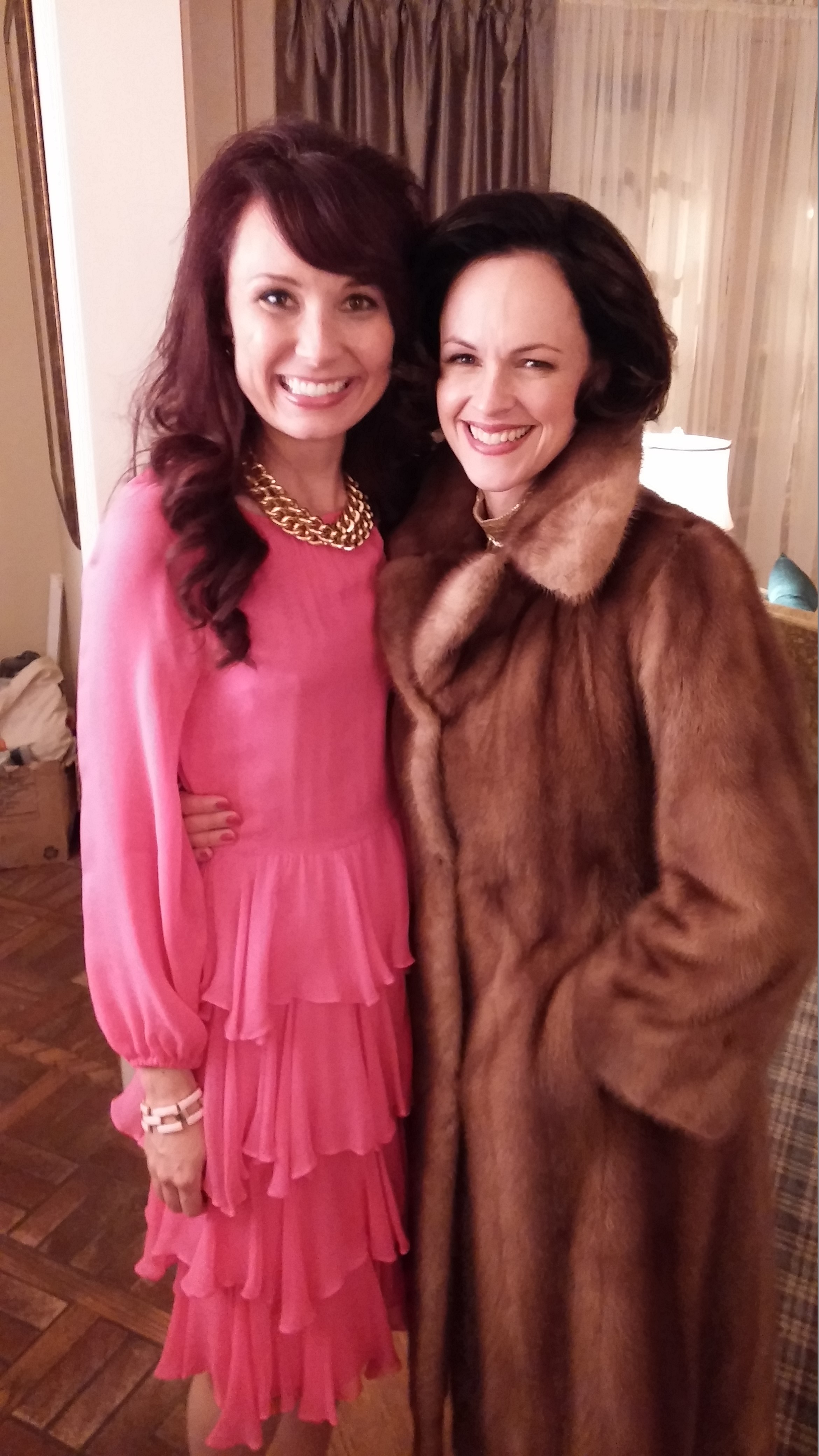 Danielle Wheeler with Susan May Pratt filming 