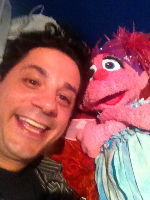 Rob and his good pal Abby at Sesame Street.