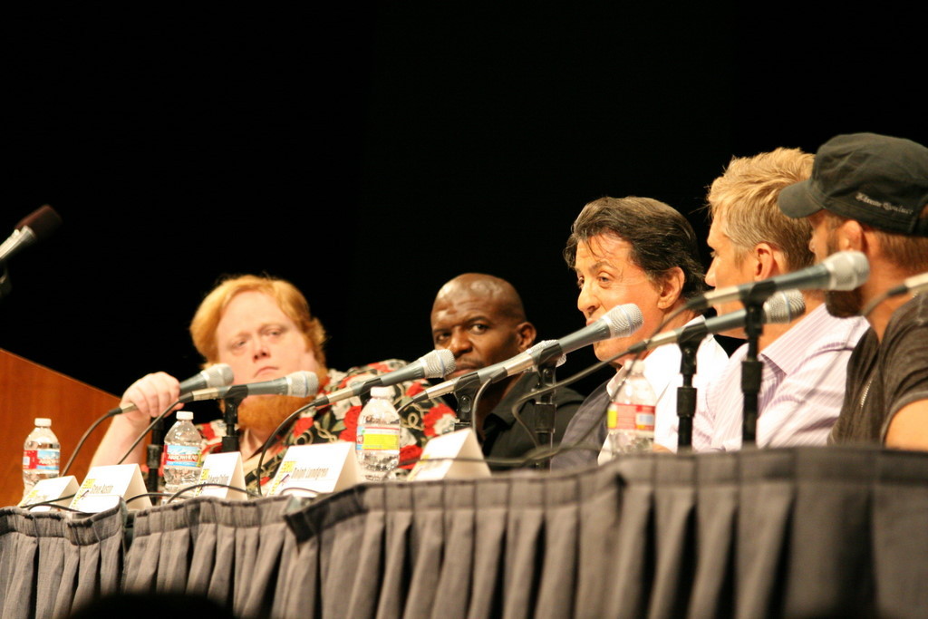 Dolph Lundgren, Sylvester Stallone and Harry Jay Knowles