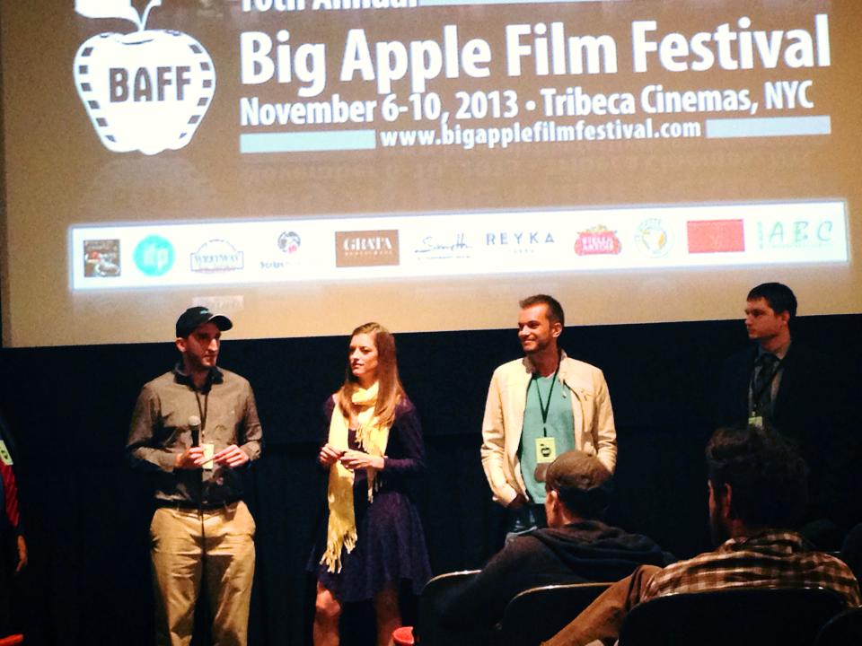 Aaron Fisher and Rachel Marie Williams at 'The Hospital Visit' discussion for The Big Apple Film Festival.