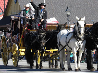 As Co-Grand Marshal of the 77th Nevada Day Parade, October 31, 2015, in Carson City, Nevada; atop the Wells Fargo Stagecoach.
