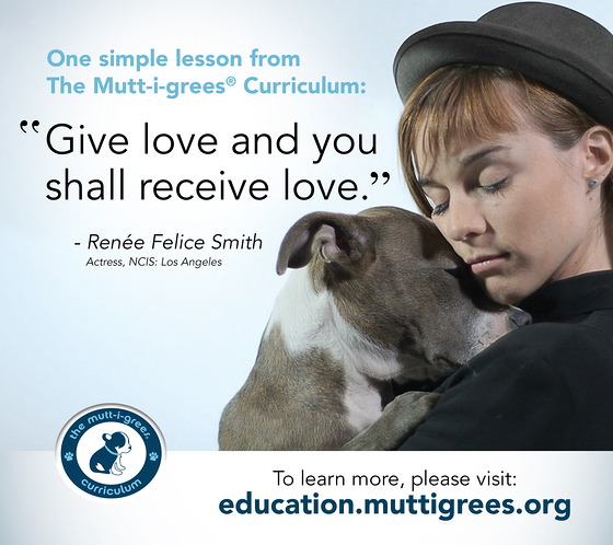 Renée Felice Smith in Mutt-i-grees PSA campaign, 2013