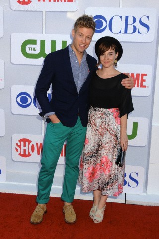 Renée Felice Smith with Barrett Foa at CBS' TCA Stars Party 2012 at the Beverly Hilton.