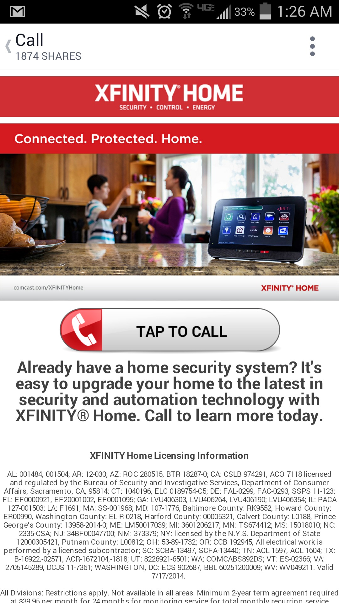 Xfinity Home: Commercial and Photo Shoot