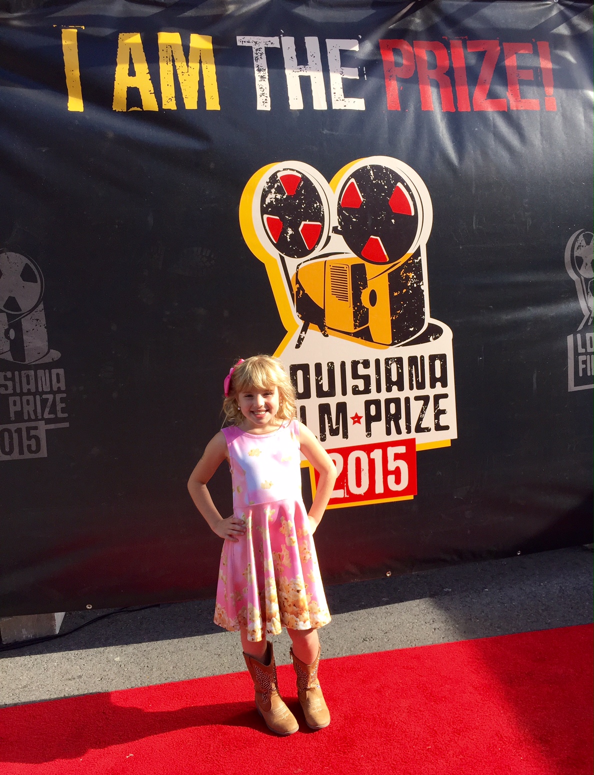 Georgia Rose Bell on the red carpet at the Louisiana Film Prize Festival