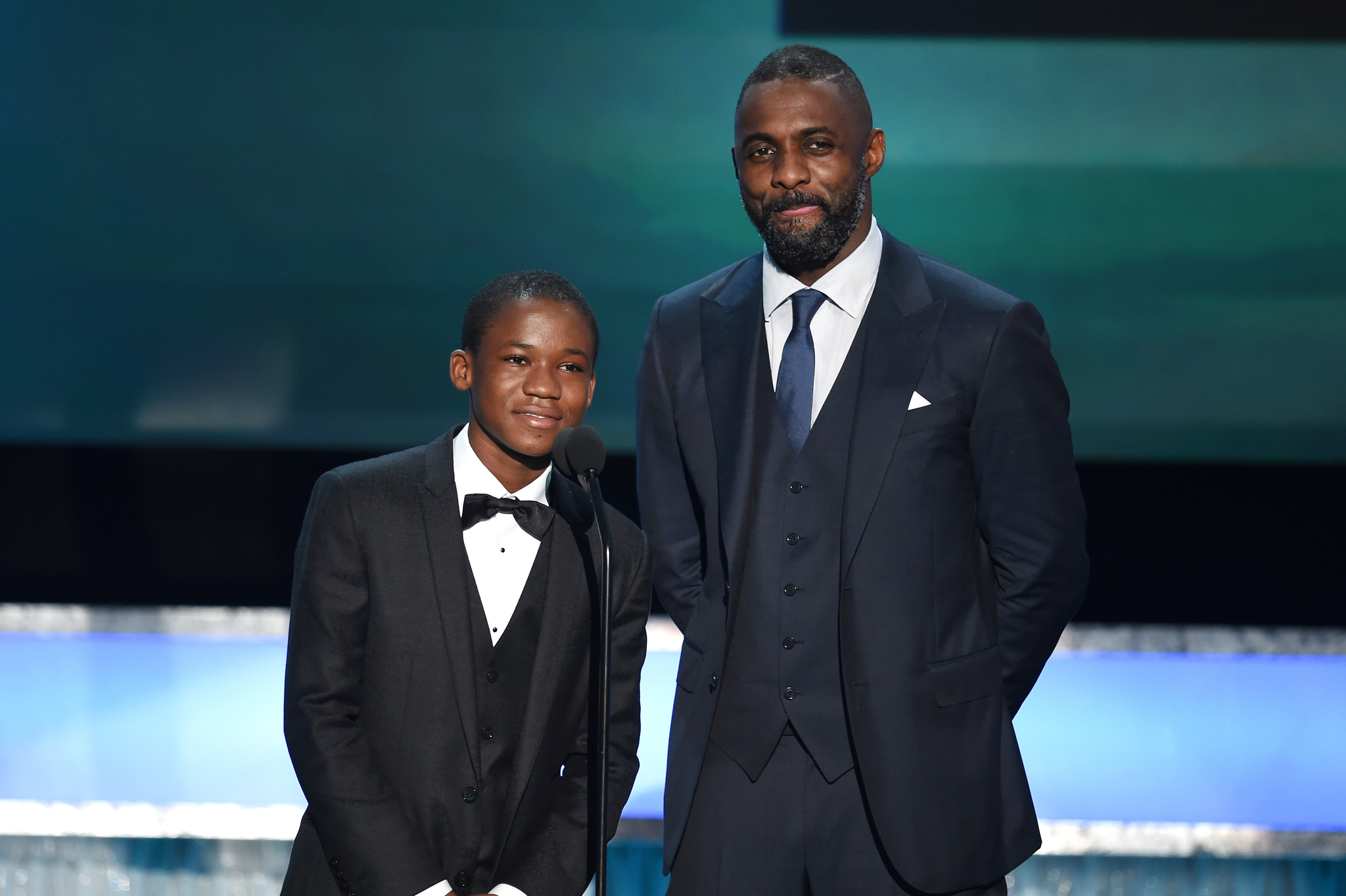 Idris Elba and Abraham Attah