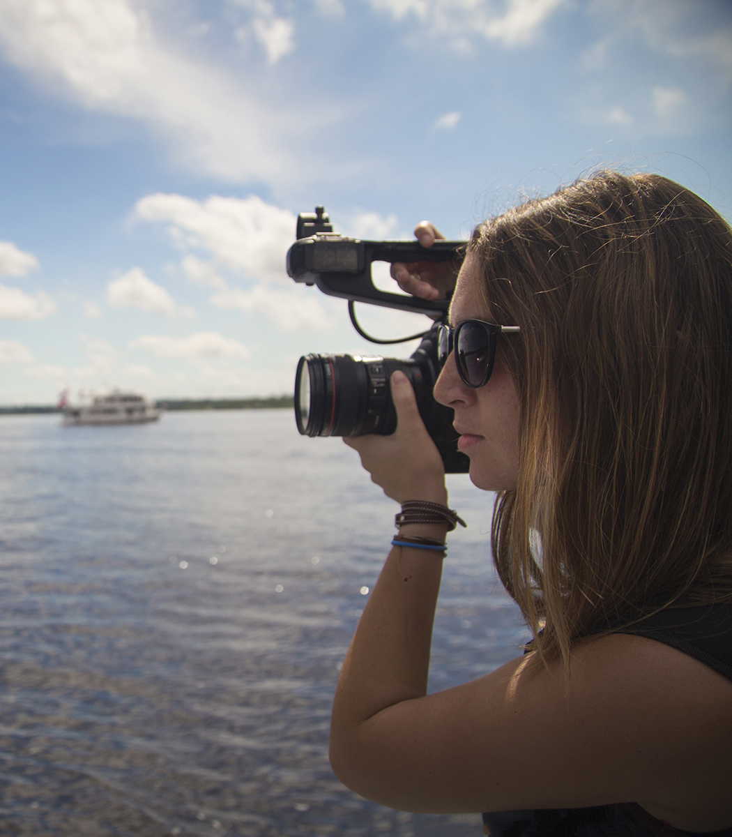 Shaan in Manaus, Brazil, during the shooting of her first long feature documentary entitled 