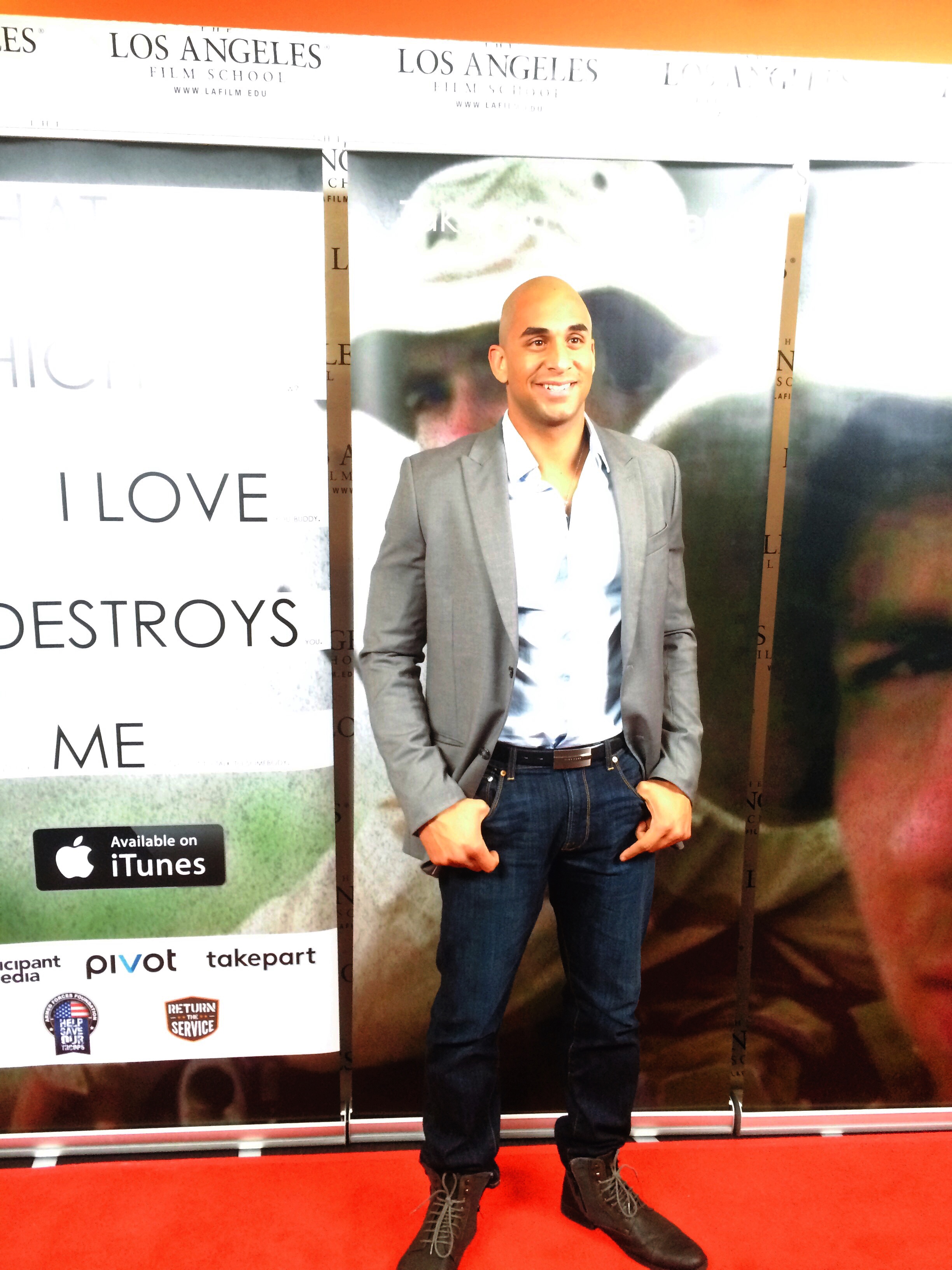 Actor Jon Daza attends the premiere of That Which I Love Destroy's Me.