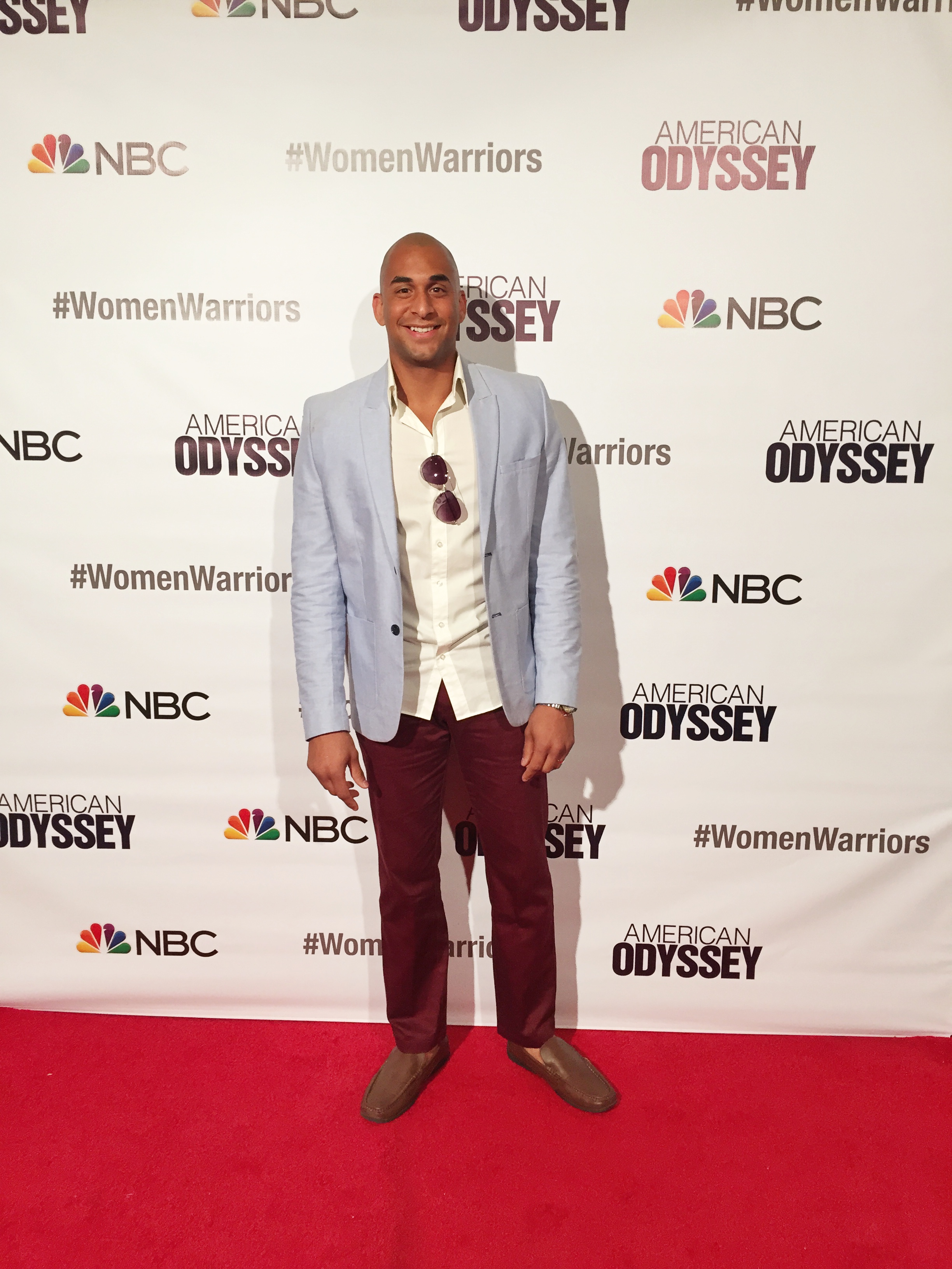 Actor Jon Daza attends the premiere of the TV series American Odyssey.