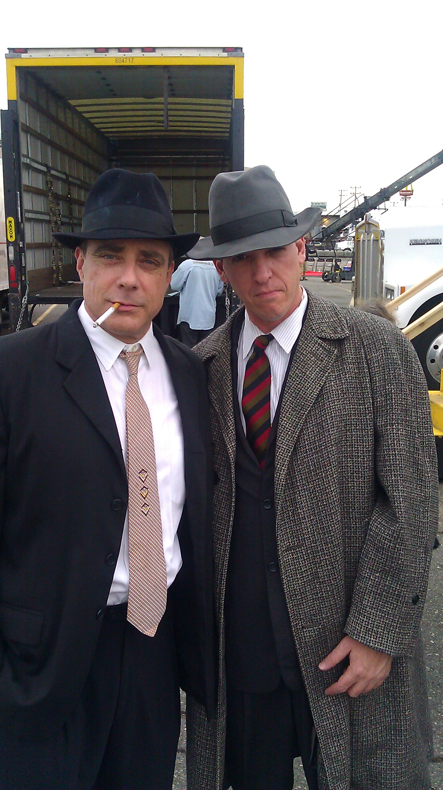 Joseph R. Porter & Mark Wolfers on the set of, The Man in the High Castle