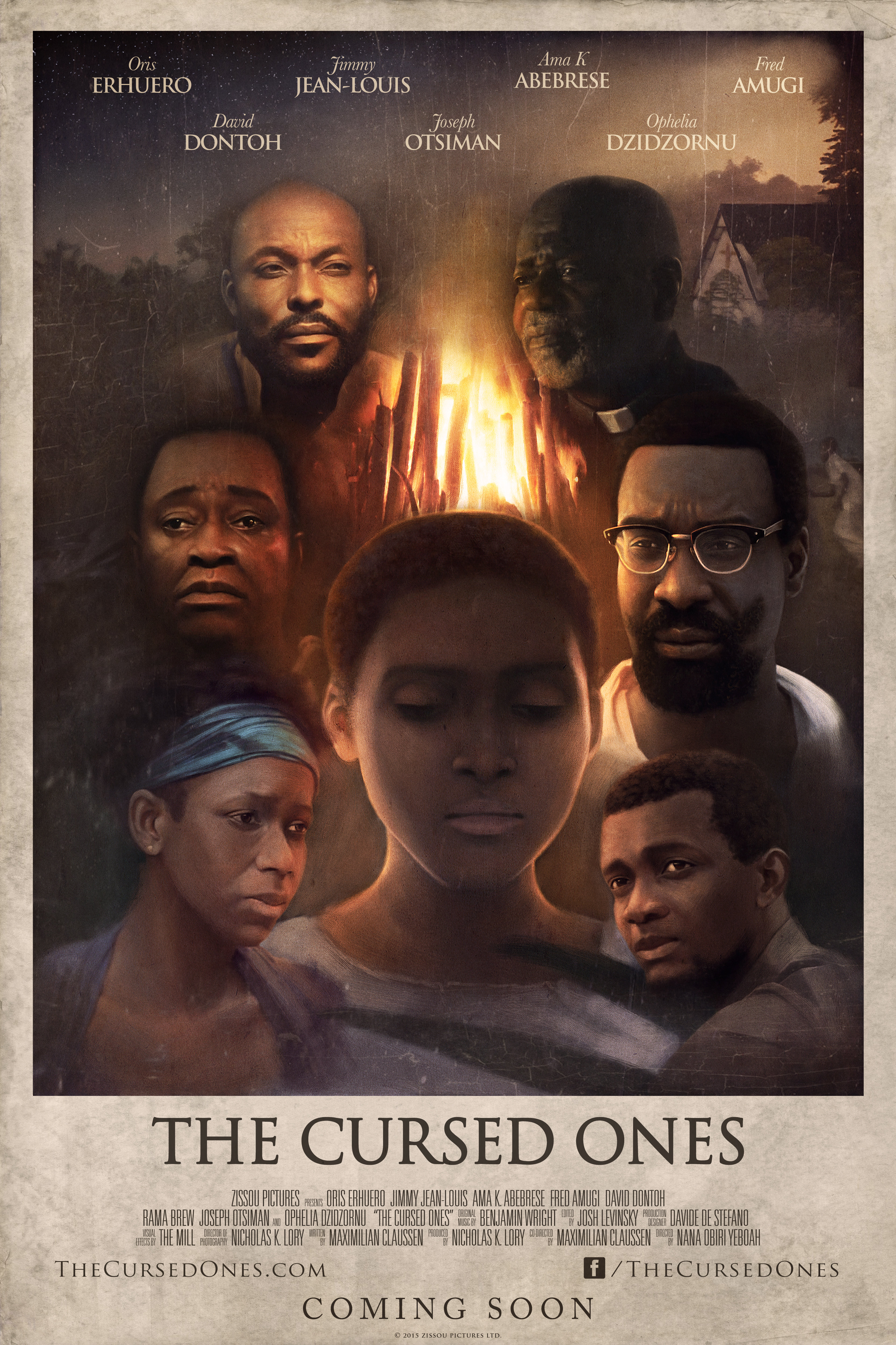 David Dontoh, Oris Erhuero, Jimmy Jean-Louis, Fred Nii Amugi, Ama K. Abebrese, Joseph Otsiman and Ophelia Klenam Dzidzornu in The Cursed Ones (2015)