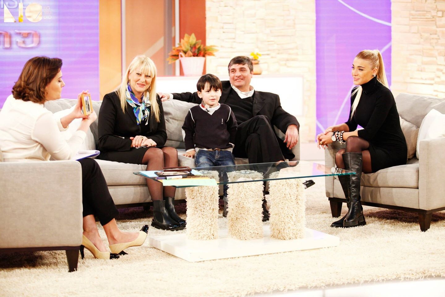 Irina with lovely family on TV show