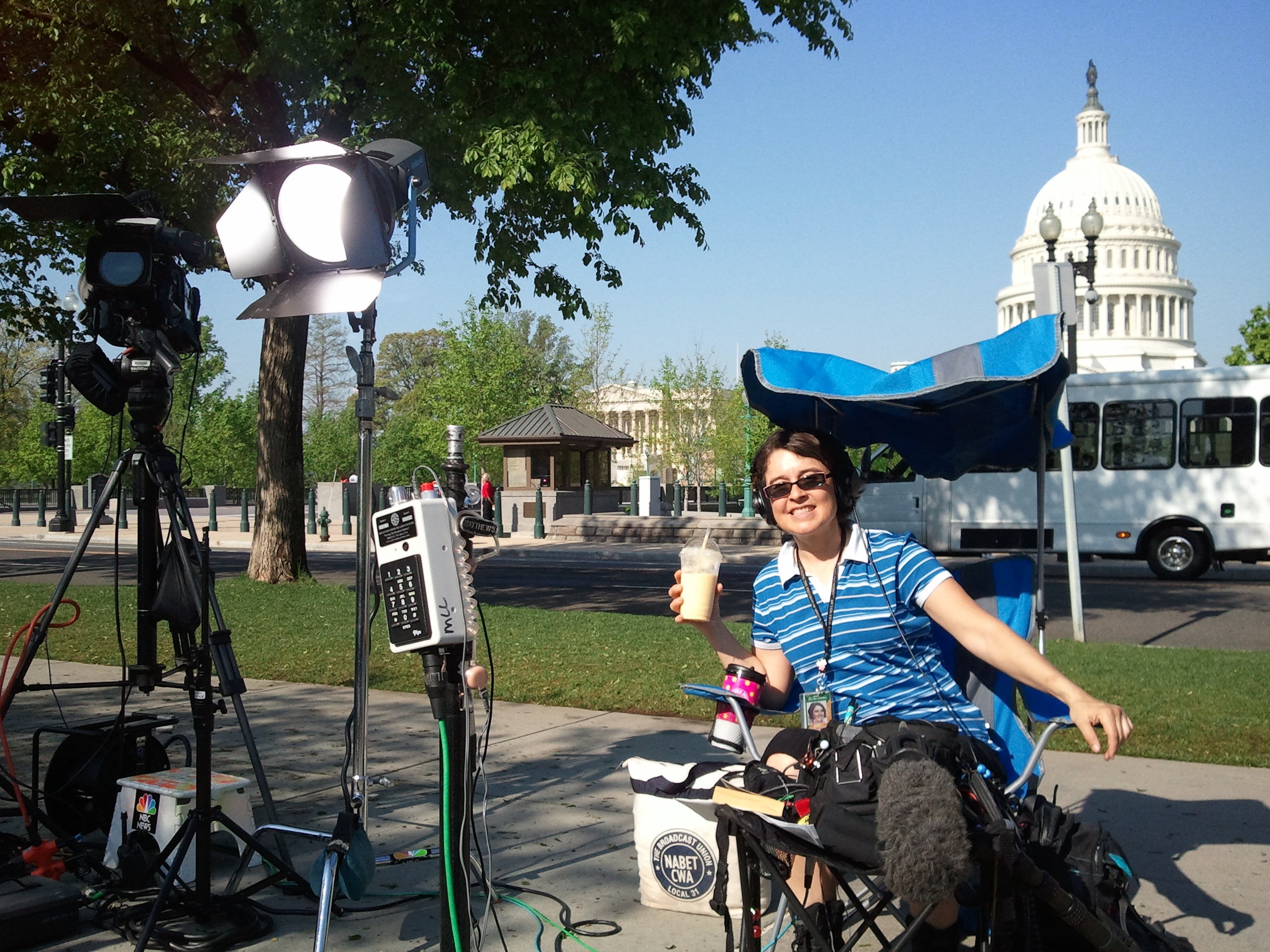 NBC liveshot coverage at the Supreme Court in Washington, DC. Network news coverage also for CNN, FoxNewschannel, BBC and other US-based and international clients. 1996 - 2011. (US Capitol in photo background, another typical work location for clients).