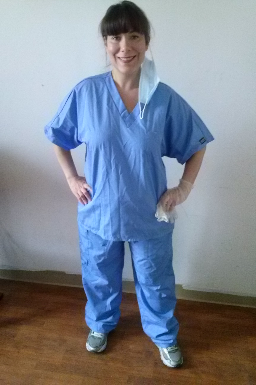 Michelle Roy in Hospital Scrubs Summer 2014