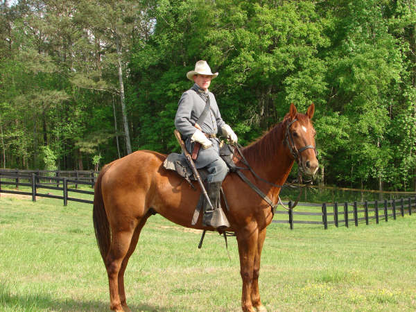 Ed as Confederate Cavalry officer