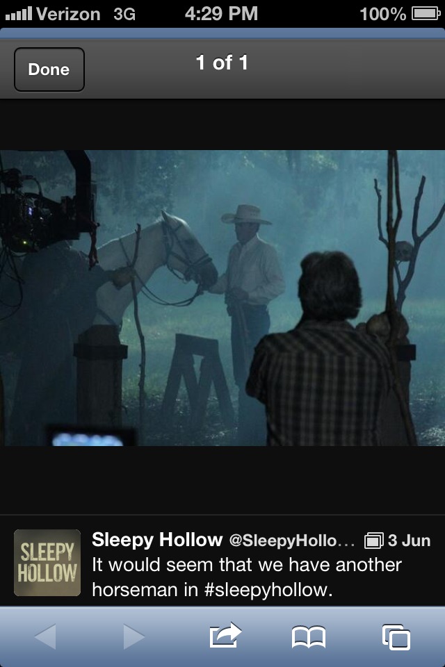 Ed as Head Wrangler for Sleepy Hollow season 2