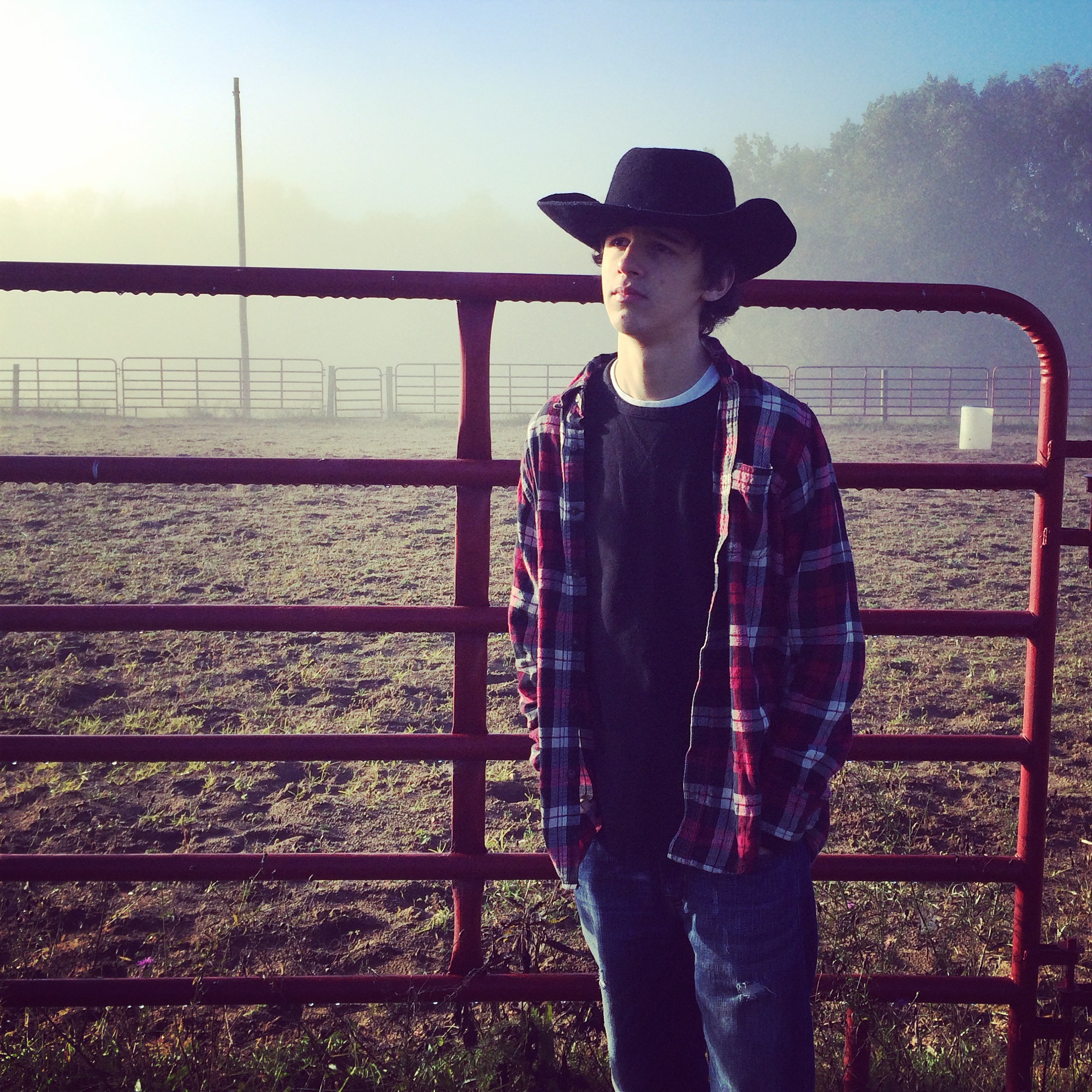 A shot of Jacob T. Ouellette, from the wonderful film, Rodeo Girl.