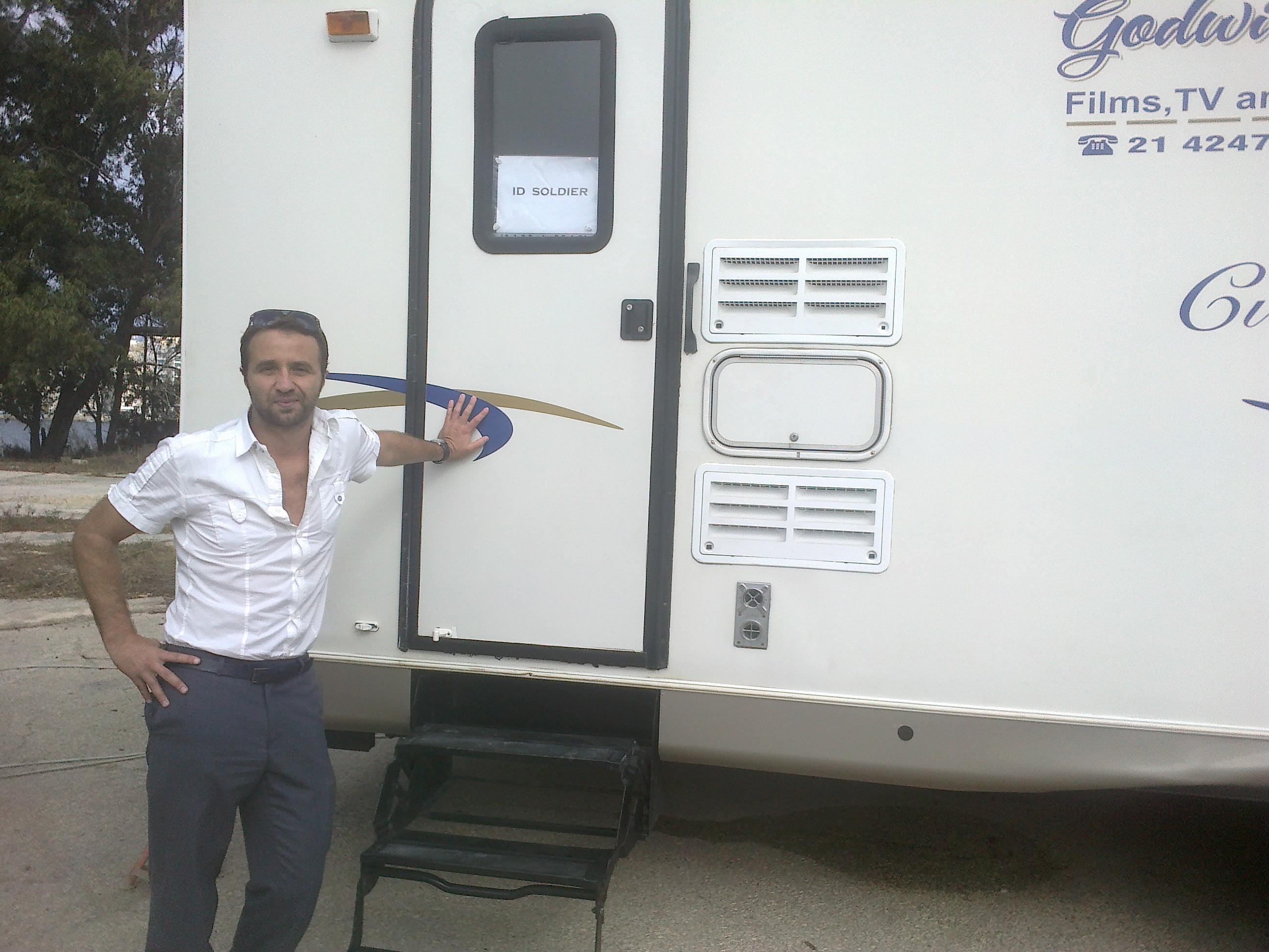 Me and my trailer - on set of Clavius.