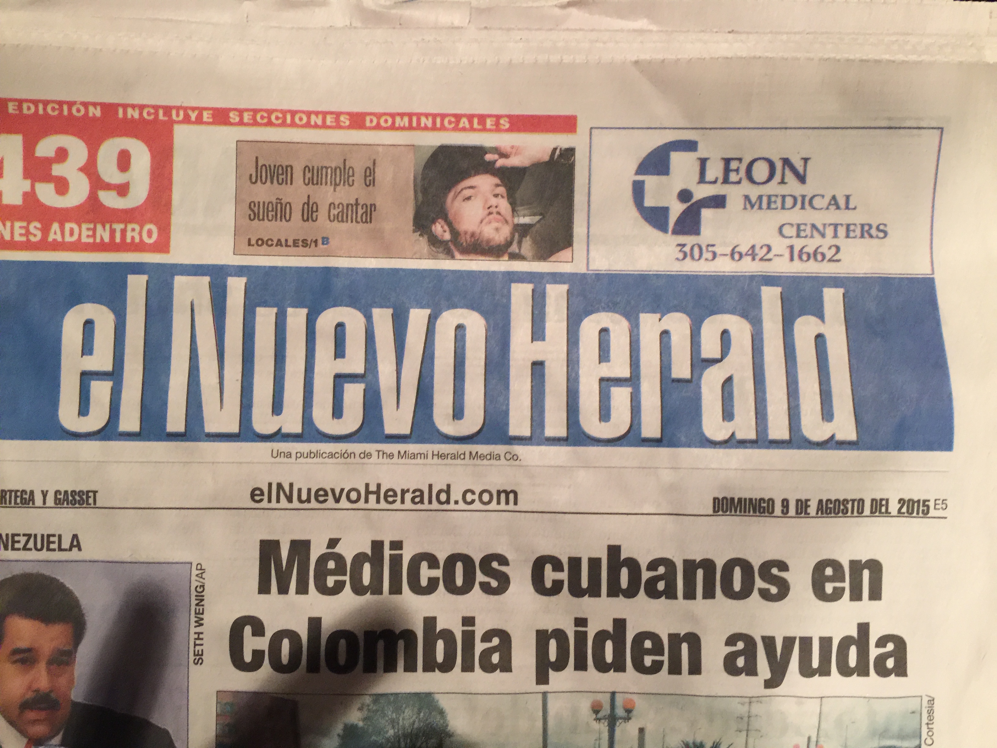 Evan_Charles_On_The_Cover_Of_El_Nuevo_Herald!