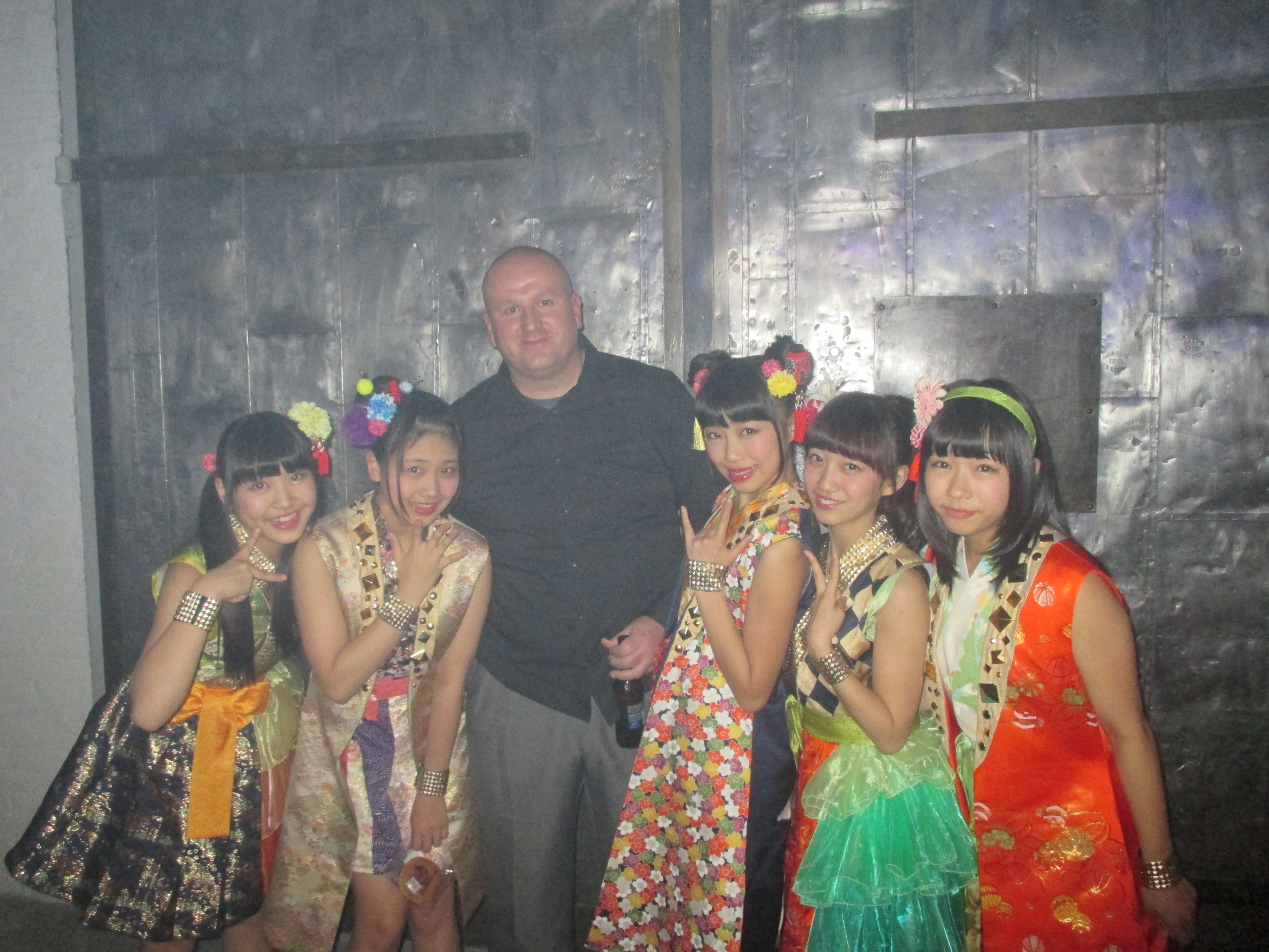 Christopher Keogh with Japanese pop sensation Cheeky Parade at the CBGB Festival 2014.