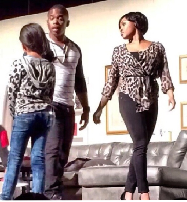 Tiffanie Damier and R & B Singer John Brown in the stage play 