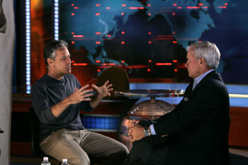 Still of Tom Brokaw and Jon Stewart in 1968 with Tom Brokaw (2007)