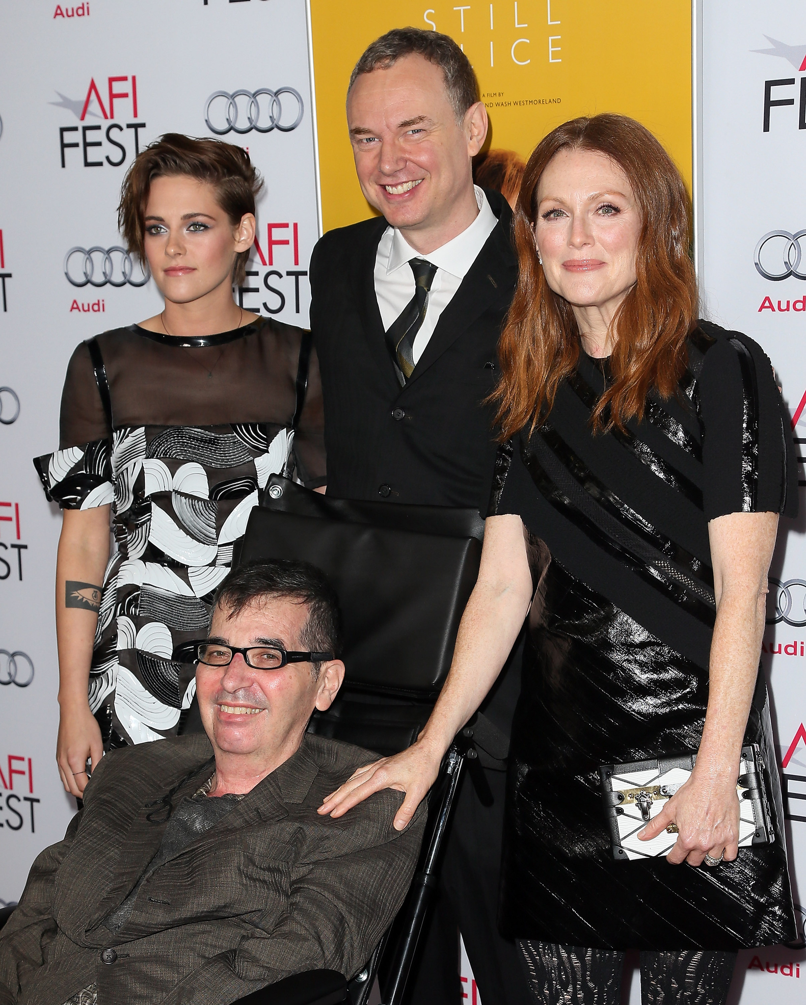 Julianne Moore, Richard Glatzer, Kristen Stewart and Wash Westmoreland at event of Still Alice (2014)