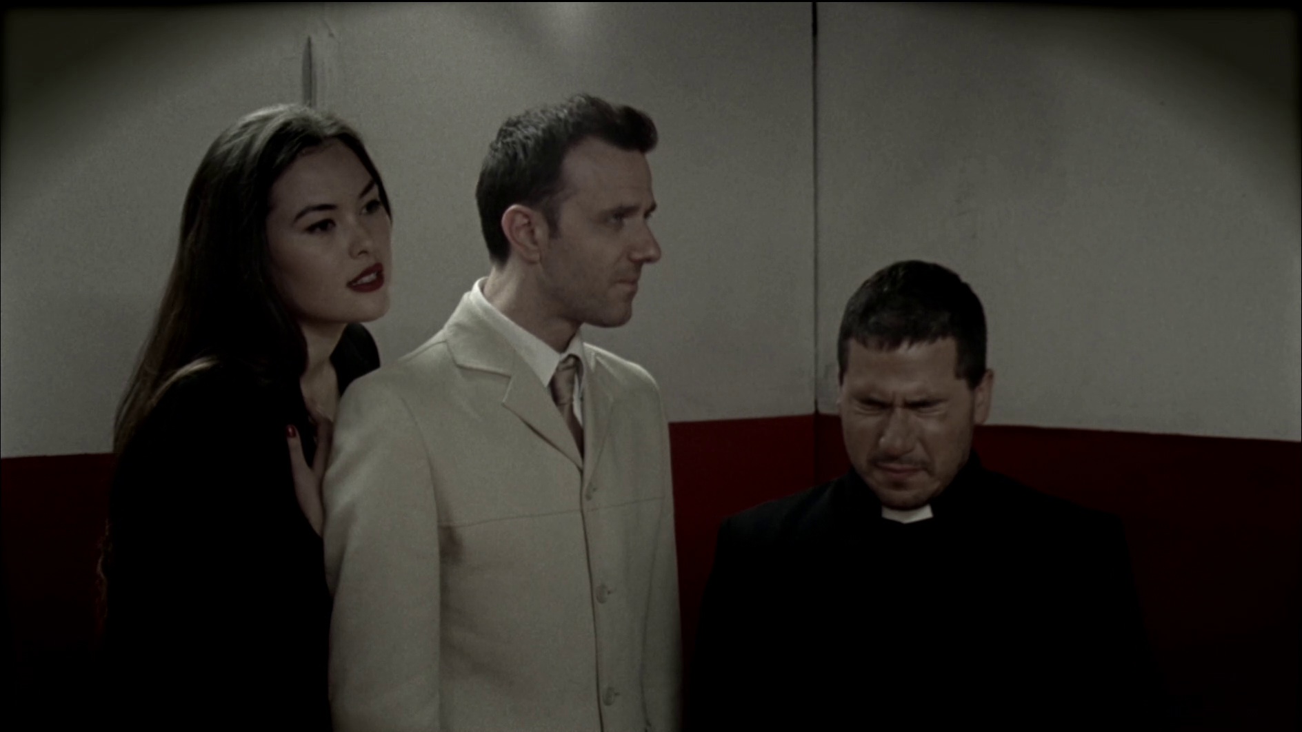 Screenshot of characters Demon, Angel and Priest in 'Free your mind & your ass will follow' directed by. Aadhar Gupta