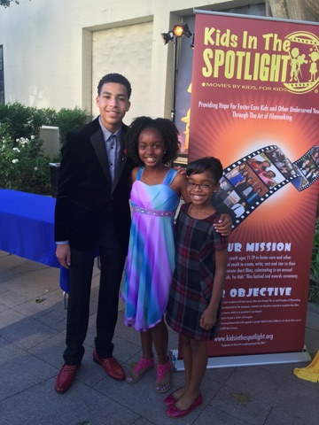 Daniele with Marcus Scribner and Marsai Martin at the Kids in the Spotlight Film festival and Awards Celebration - November 7, 2015.