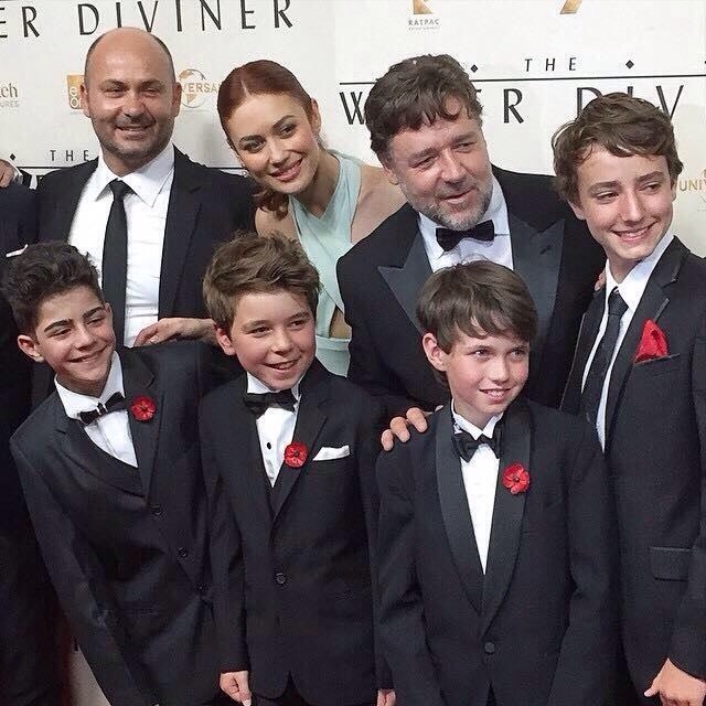 At the Sydney premiere of The Water Diviner, 2 December 2014.