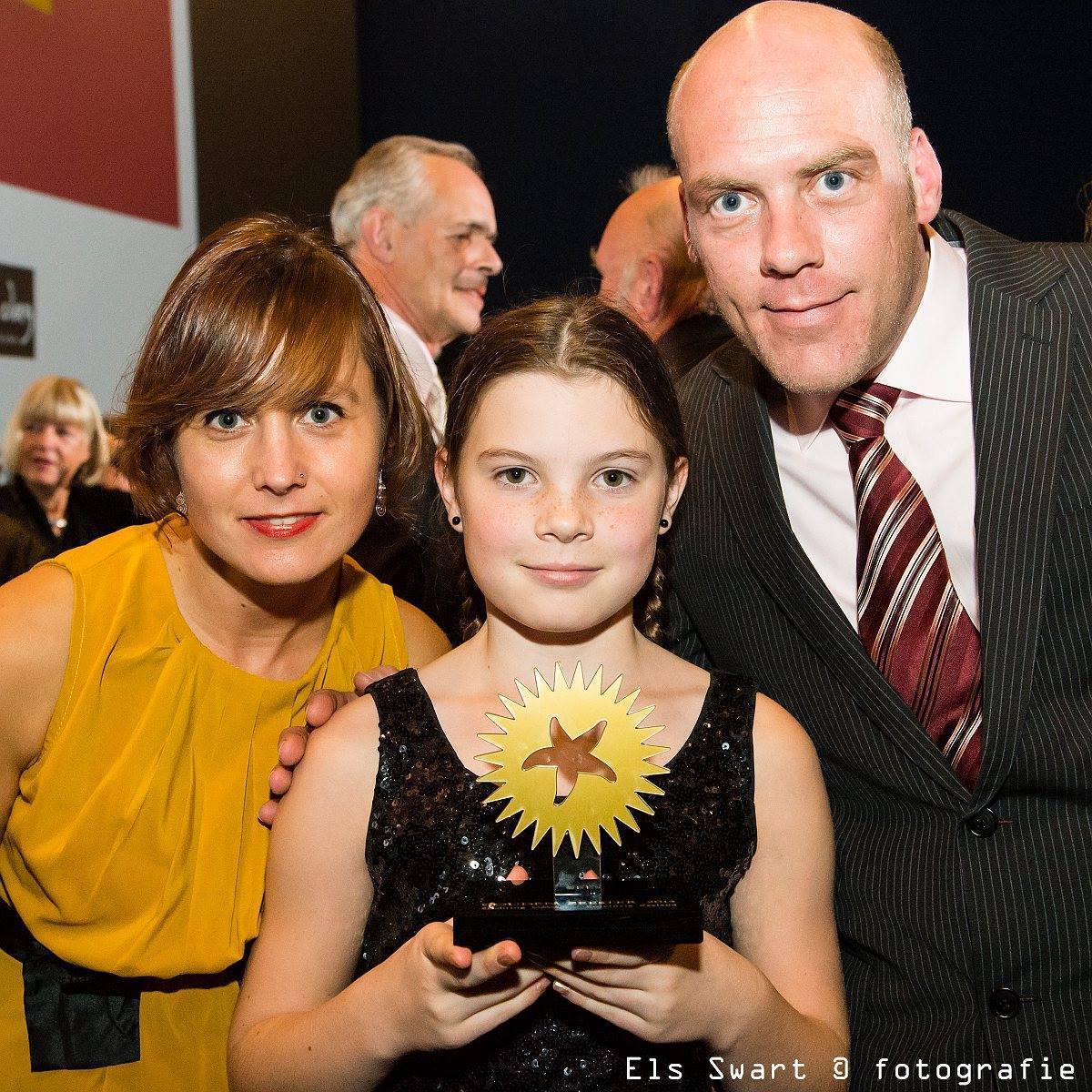 Golden Starfish 2014 for movie IJSKOUD. With Cecile Hubregsen and Lotte Dunn