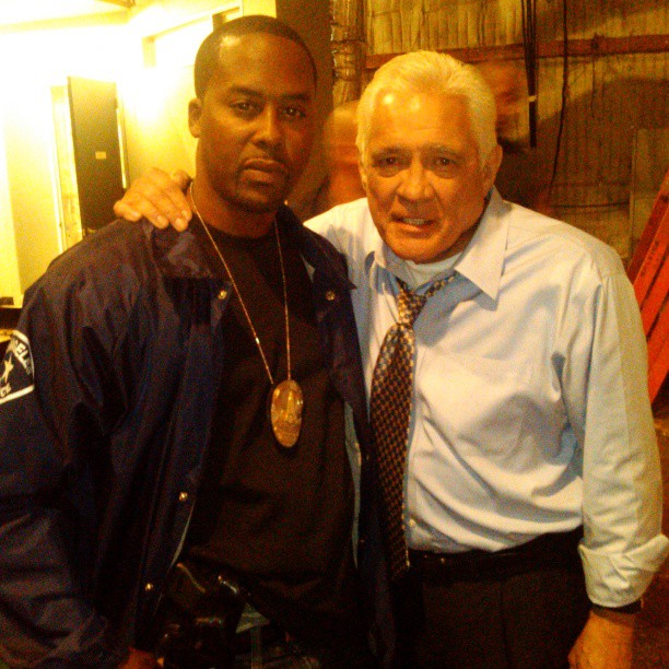 Shawn McDonald & G.W baily On set of Tv series Major crimes