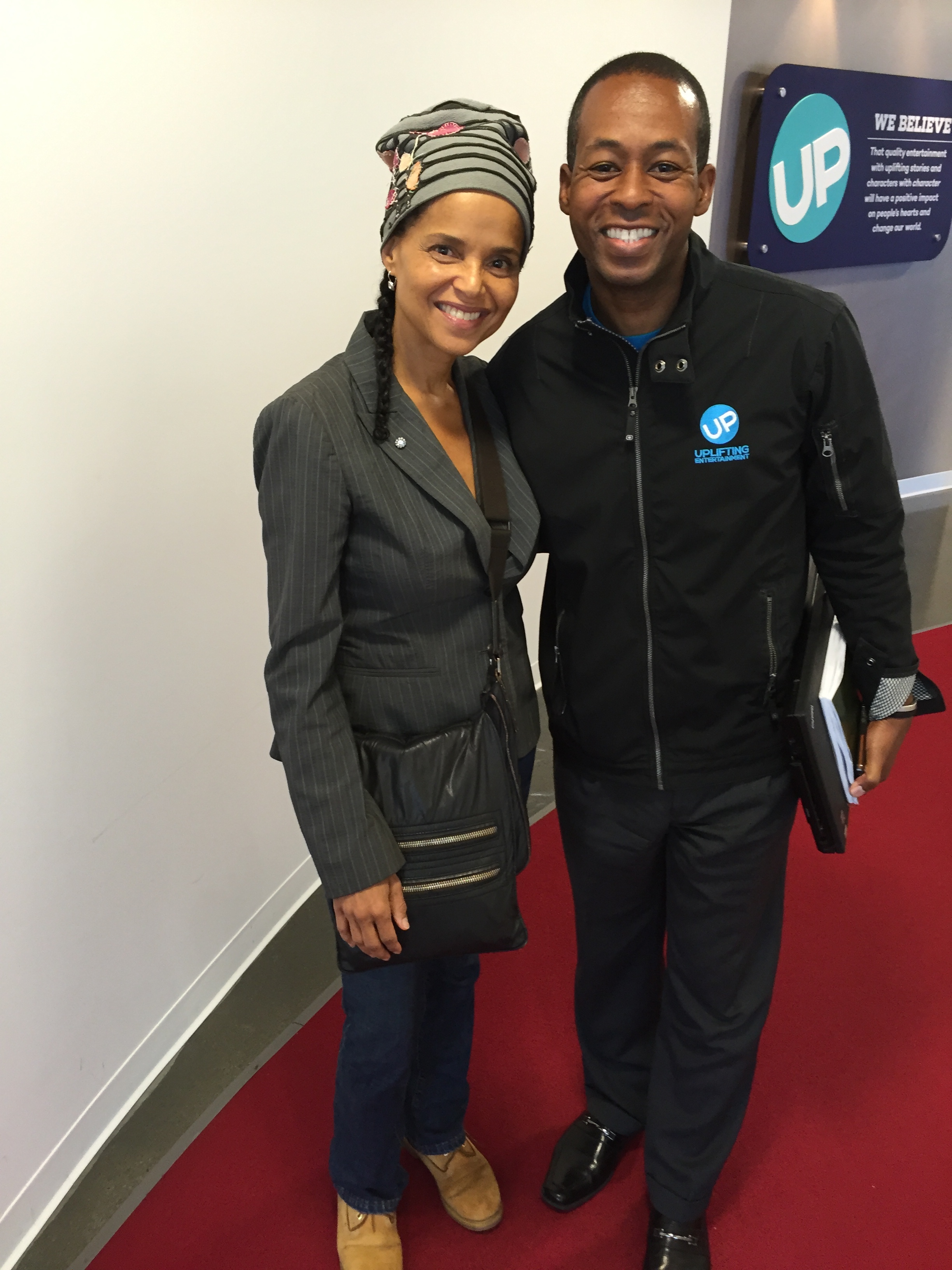 Corey A. Prince and Victoria Rowell at UP/ASPiRE office.
