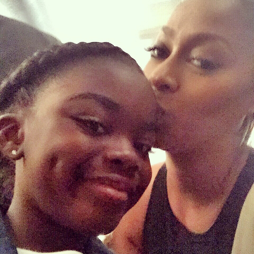 Lyric and Lala Anthony backstage at the Kids Rock Fashion Show at Mercedes Benz Fashion Week.