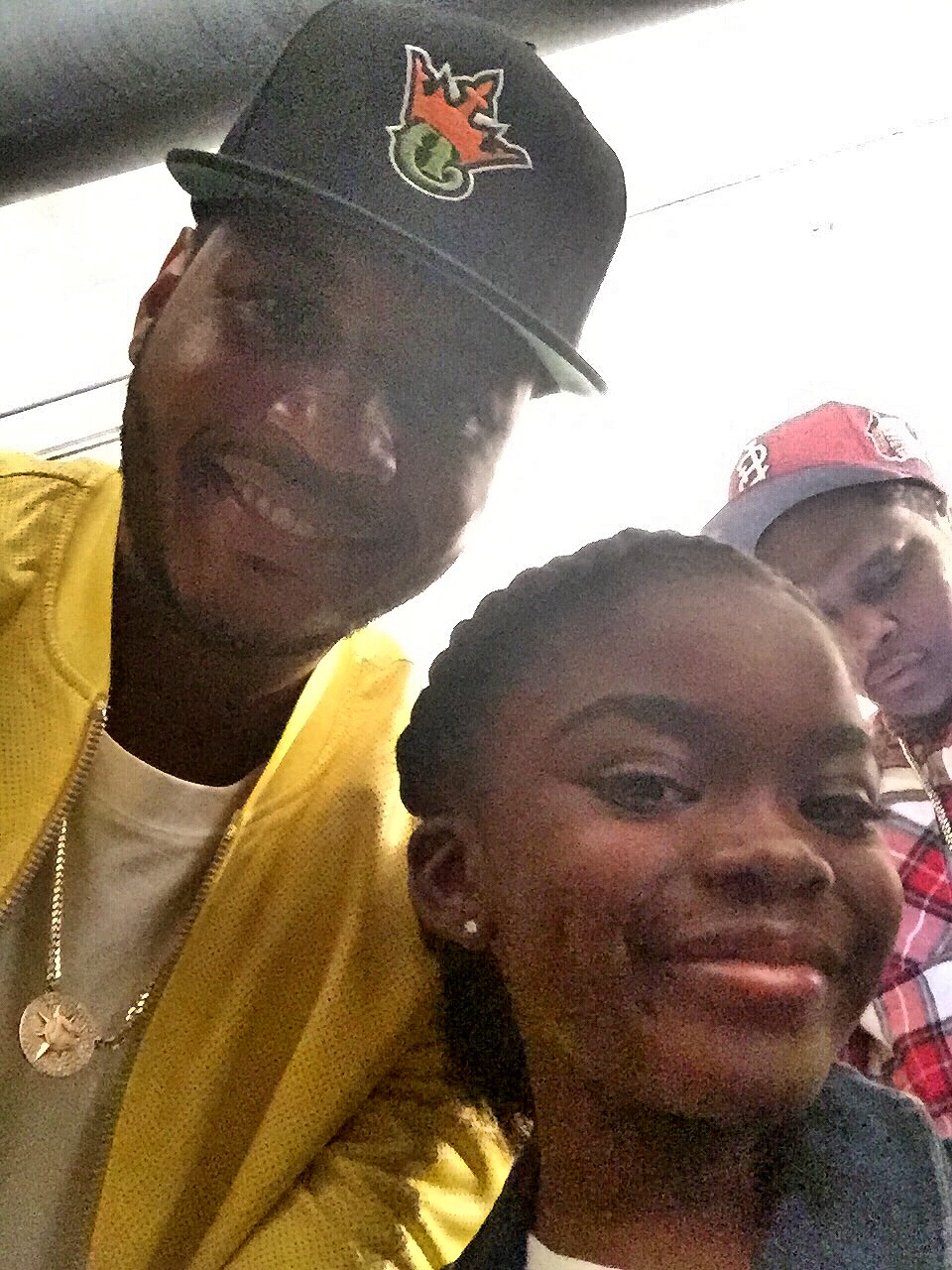 Lyric and Carmelo Anthony backstage at the Kids Rock Fashion Show at Mercedes Benz Fashion Week.