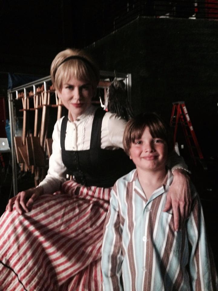 Ethan Coskay, during the production of The Family Fang (2015) with actress, Nicole Kidman