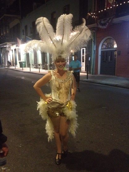 in New Orleans. Costume by the NOLA Showgirls.