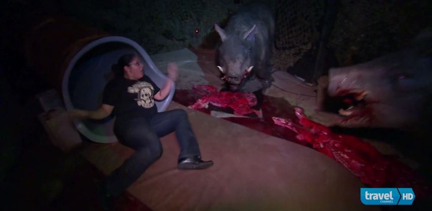 Screen shot from Making Monsters: Slaughterhouse, Texas-Style (S3, Ep7)