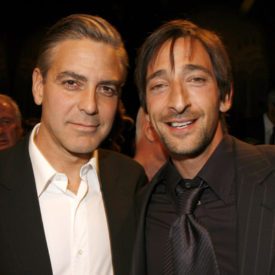 George Clooney and Adrien Brody