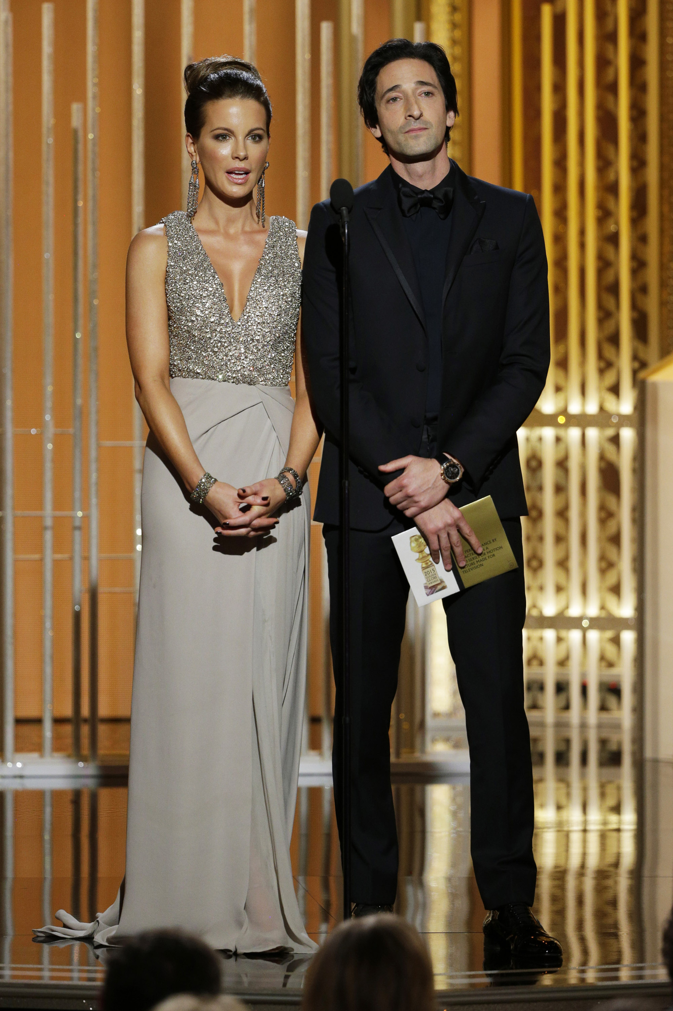 Kate Beckinsale and Adrien Brody at event of 72nd Golden Globe Awards (2015)