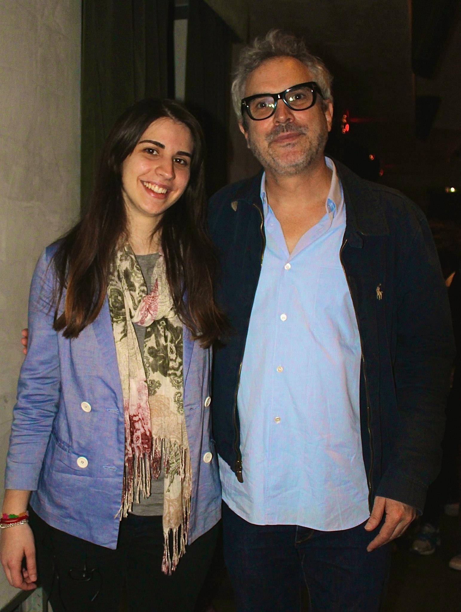 Colette and Alfonso Cuaron after the workshop