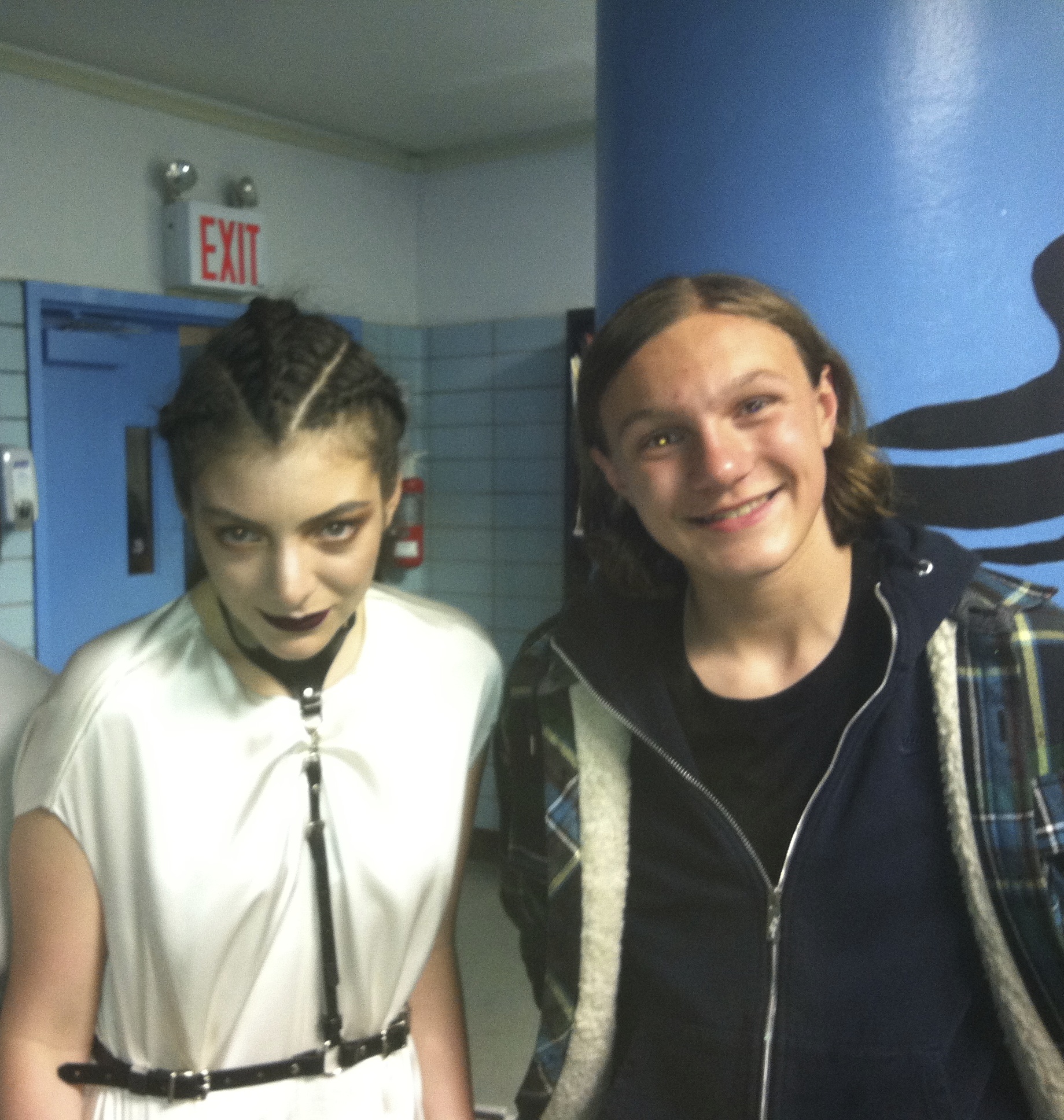 Griffin and Lorde on set