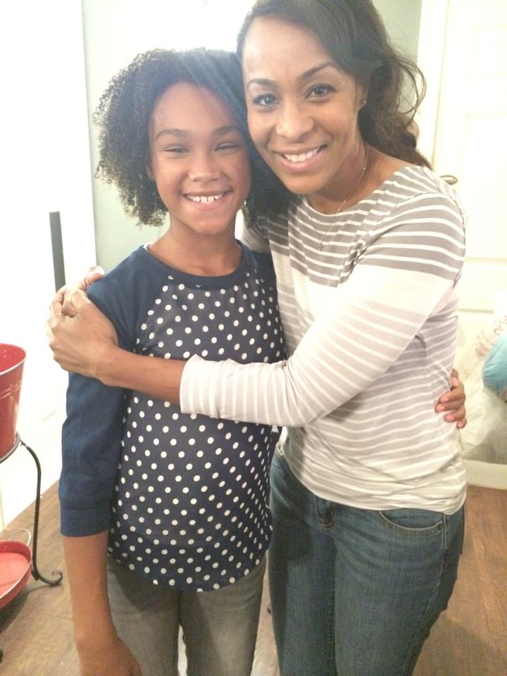 With United Bank TV Commercial on set mom Diana Shea