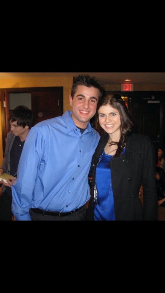 Agron Karameti and Alexandra Daddario at a Percy Jackson signing.