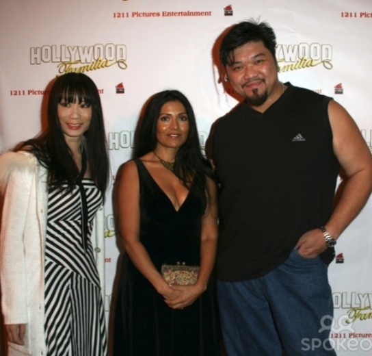 Linda Wang, Doralisia Sitnick and Turbo Kong 'Hollywood Familia' Premiere held at the Fine Arts Theatre.