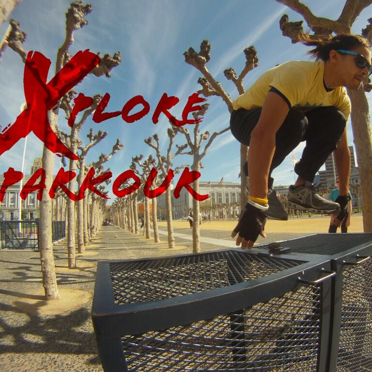 Promo shot for a parkour video