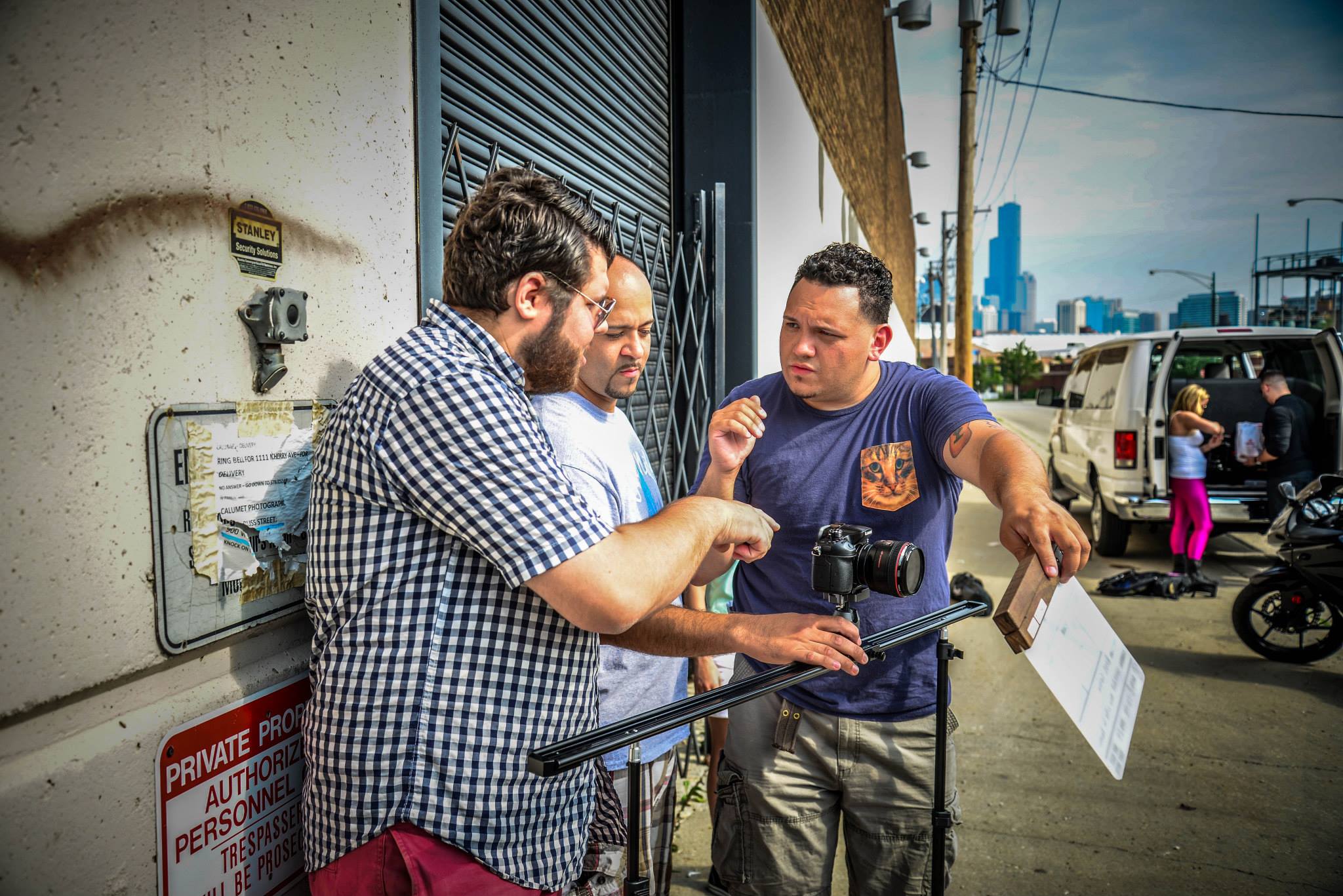 Film Director Raul Colon on set of the movie 