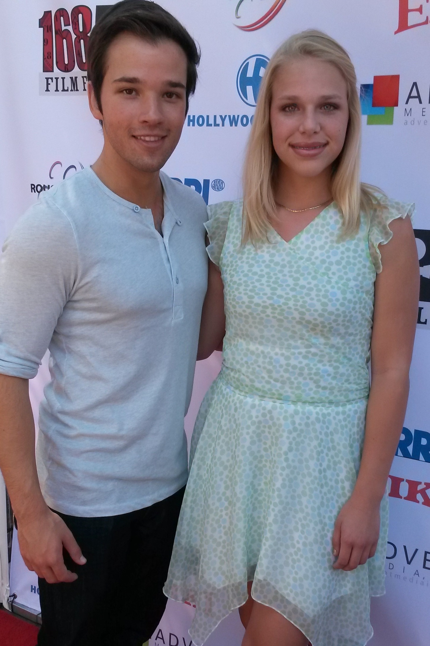 Nathan Kress with Kaila at the 168 Film Festival, 