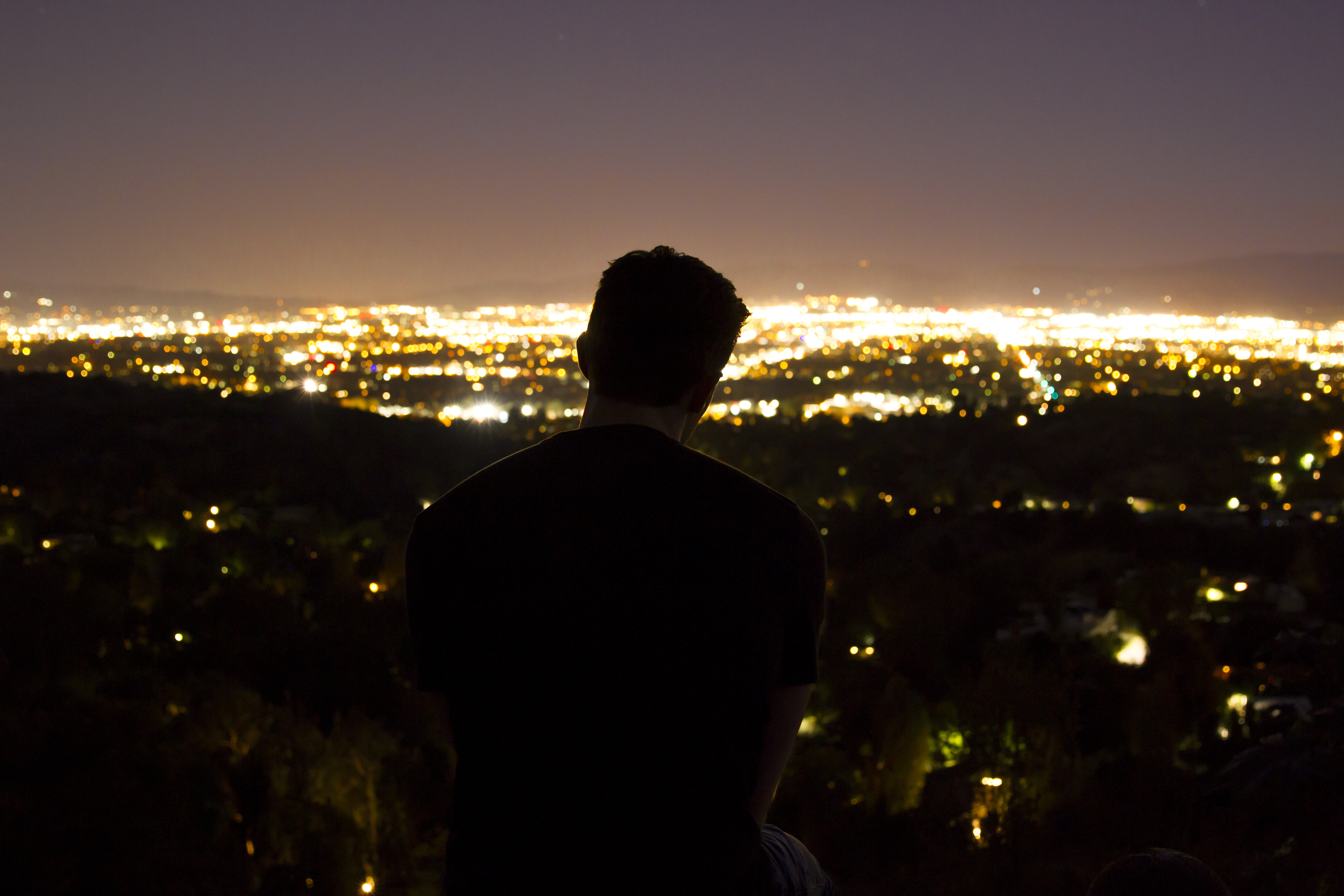 A production still from There I Go, overlooking Los Angeles