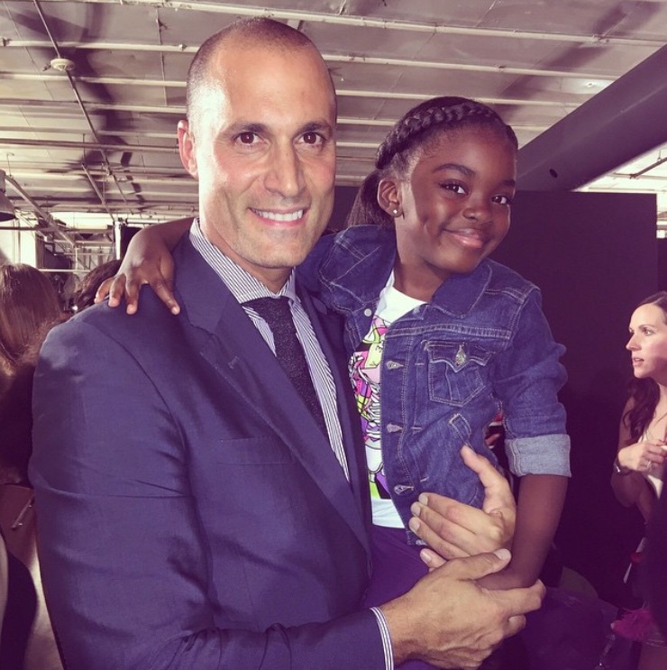 Lyric and Nigel Barker backstage at the Kids Rock Fashion Show at Mercedes Benz Fashion Week.